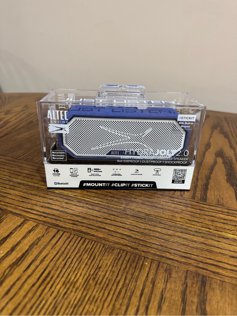 Blue Waterproof Bluetooth Portable Speaker